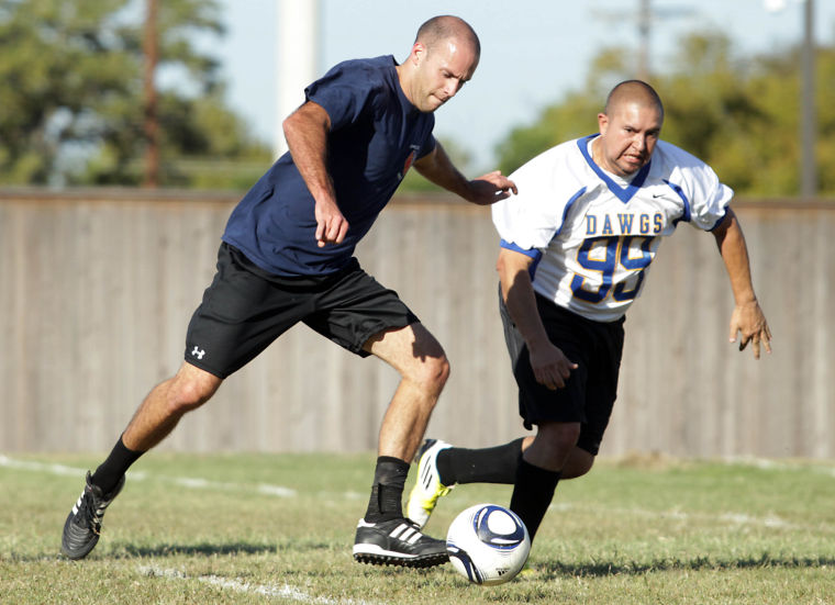Police/firefighter soccer